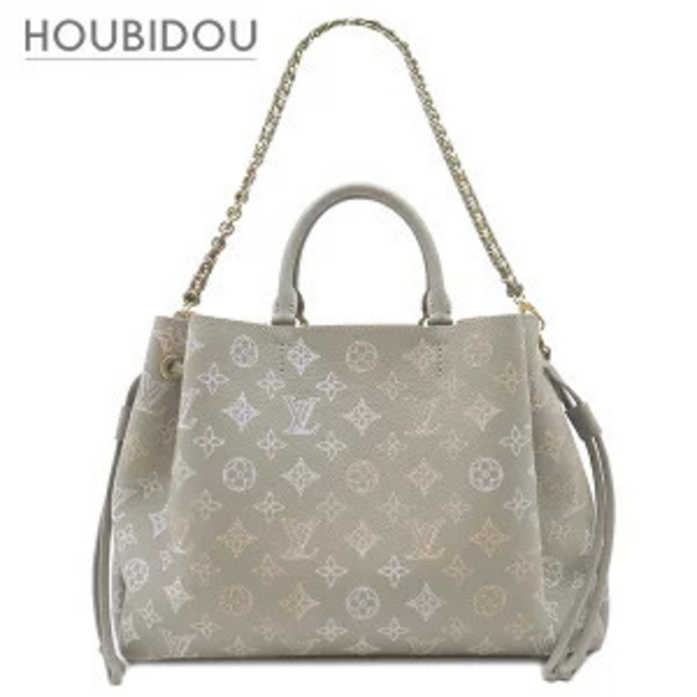 Louis Vuitton bag Bella Tote Monogram Mahina gray shoulder handbag new